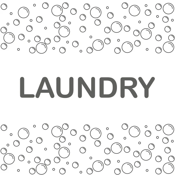 コイン ランドリー。青色の背景に 3 つの洗濯機のイメージ. — ストックベクタ