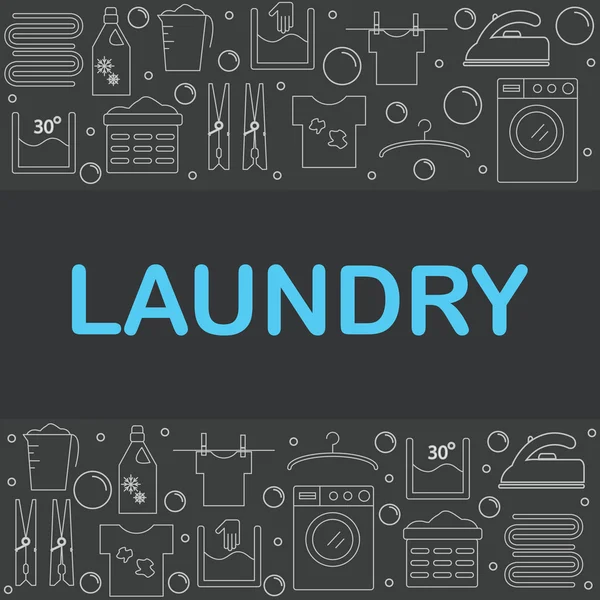Lavandaria. Imagem de três máquinas de lavar roupa sobre um fundo azul . Gráficos De Vetores
