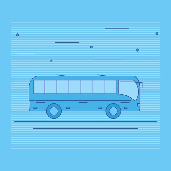 La imagen del autobús que viaja por la carretera . — Vector de stock