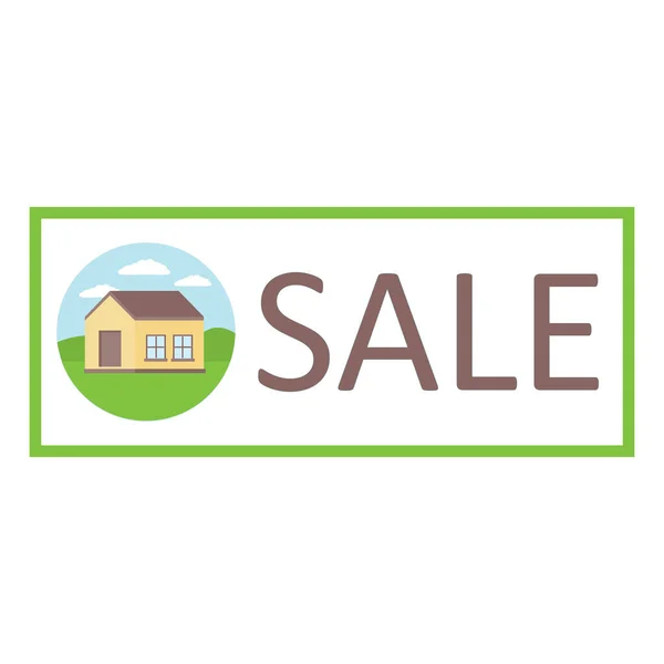 Emblema vendita case private suburbane . — Vettoriale Stock