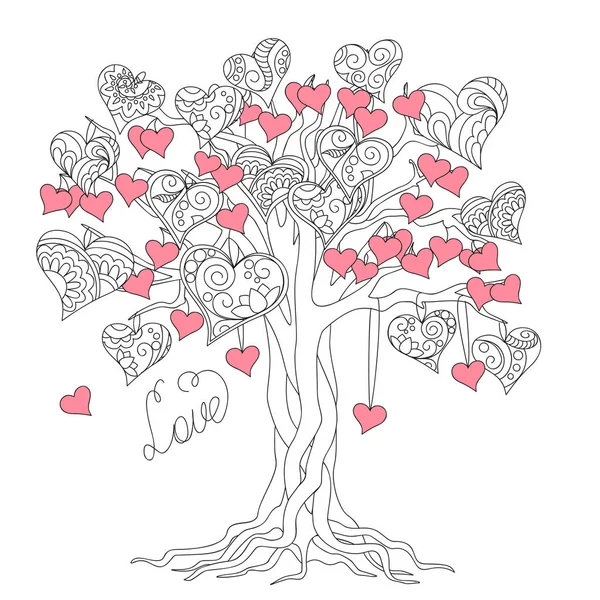 Zen-Baum der Liebe — Stockvektor