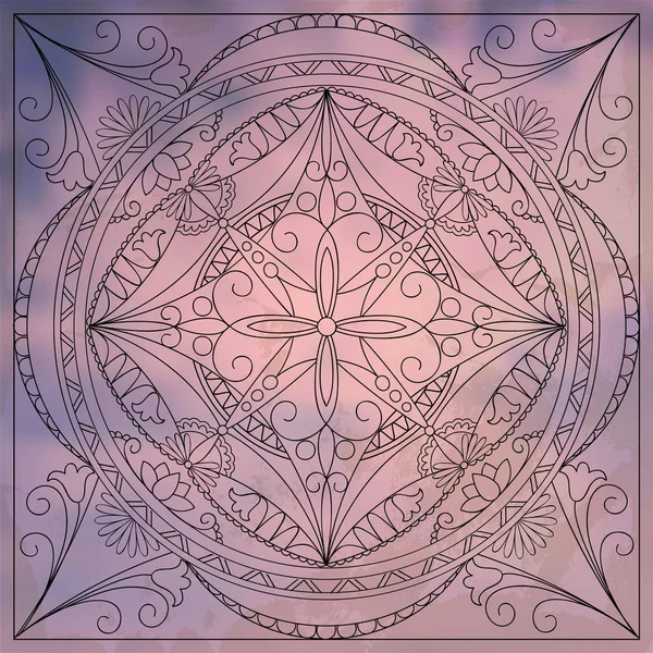 Oriental motifs mandala — Stok Vektör