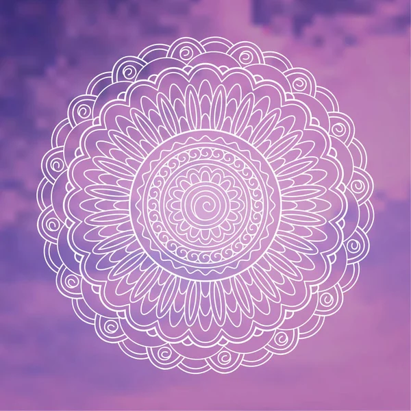 Mandala motif violet — Image vectorielle