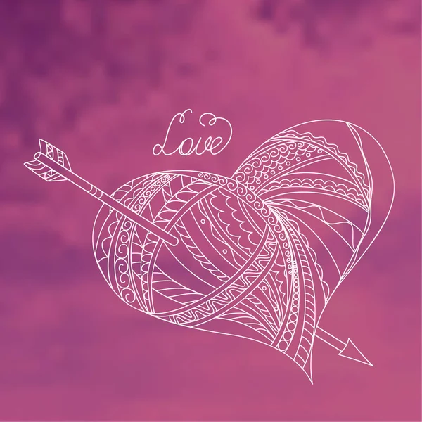 Herz mit Liebe — Stockvektor