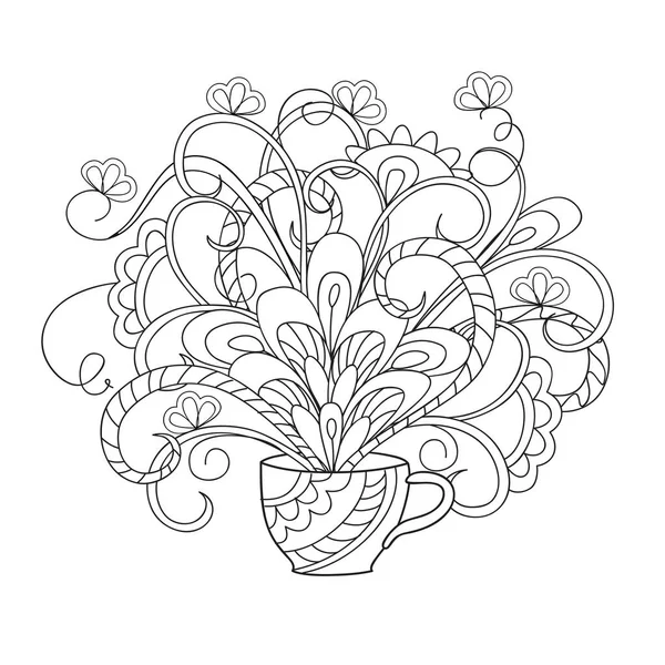 カップの花の花束 — ストックベクタ