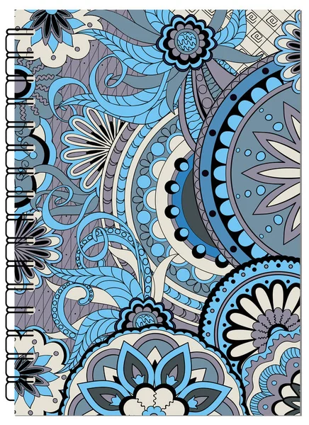 Capa emaranhado zen design do notebook — Vetor de Stock