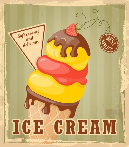 绿葡萄树莓冰淇淋 — 图库矢量图片