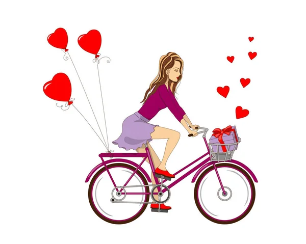Colorful Vector Illustration Concept Valentine Day Romantic Holiday Lifestyle Cartoon — 스톡 벡터