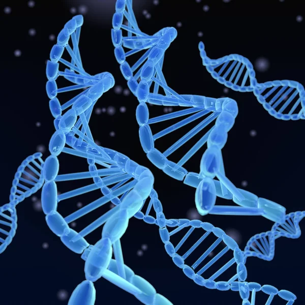 DNA sarmalı illüstrasyon koyu arka plan üzerinde