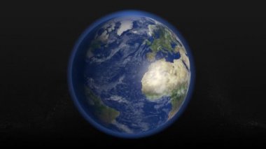 Earth Rotating/Looping 3-D Seamless Animation in 1080 HD resolution (20 second interval). Earth texture maps courtesy of NASA; http://visibleearth.nasa.gov/