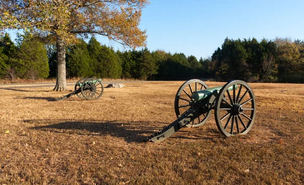 A Civil háború Battlefield kanonokok — Stock Fotó