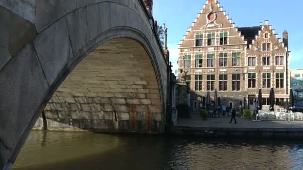 Gent Belgien November 2019 Utsikt Över Gator Och Vägar Med — Stockvideo