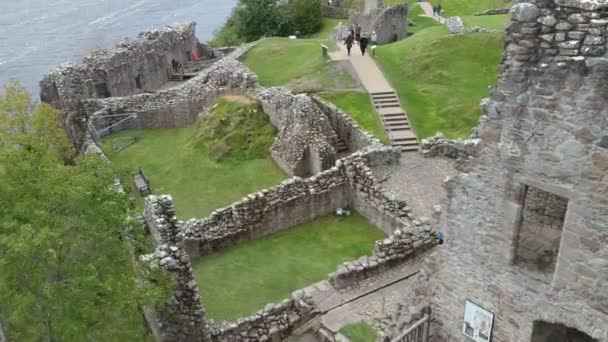 Вид Замок Инвергордон Шотландии Пасмурную Погоду — стоковое видео