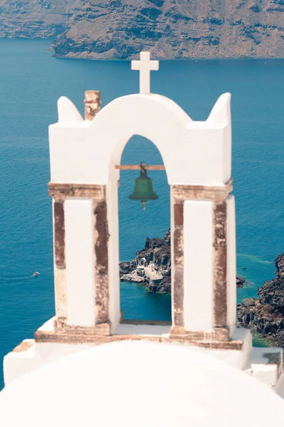 View on the sea near Santorini island at Greece summer sunny day Royalty Free Stock Images