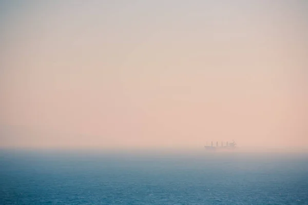 Foggy morning view on the Gibraltar Strait — Stock Photo, Image