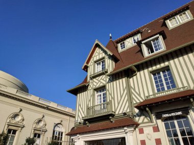 Deauville, France - September 15, 2019: some casual view on the places and architecture of the village
