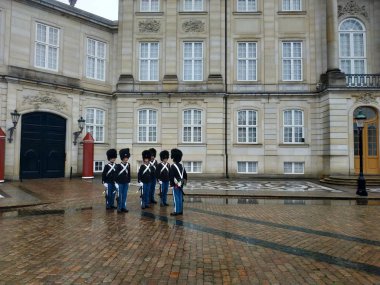Copenhagen, Denmark - September 27, 2019: casual view on the buildings and architecture of Amalienborg he home of the Danish royal family
