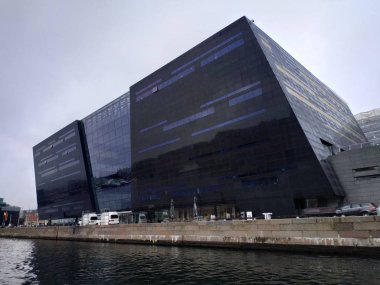 Copenhagen, Denmark - September 27, 2019: casual view on the buildings and architecture from canal boat