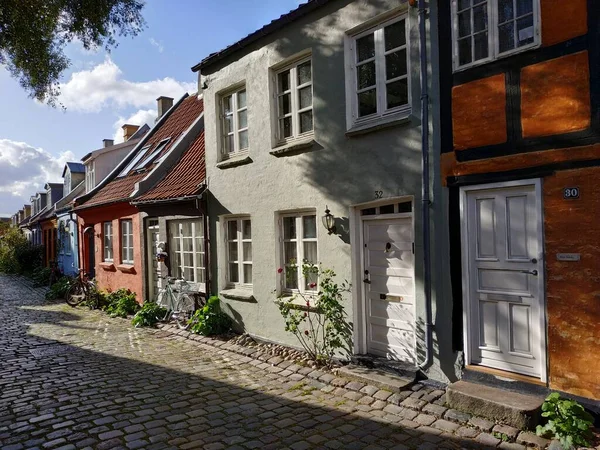 Aarhus, Denmark - September 18, 2019: casual view on the buildings and street life