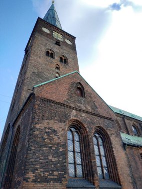 Danimarka 'daki Aarhus Katedrali' nin iç ve dış dekorasyonu