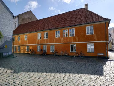 Aarhus, Danimarka binalara ve sokak yaşamına sıradan bir bakış açısı