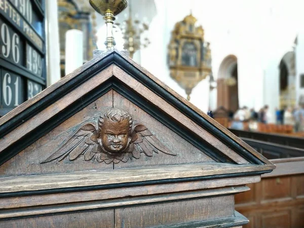 Decoração interior e exterior da Catedral de Aarhus, na Dinamarca — Fotografia de Stock