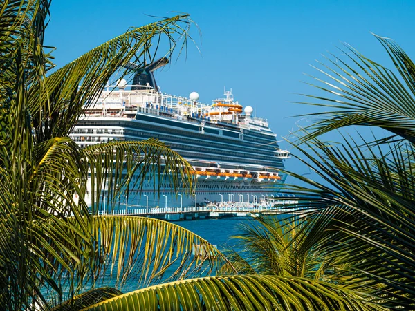 Jamaica Caribe Fevereiro 2020 Vista Sobre Navio Cruzeiro Porto — Fotografia de Stock