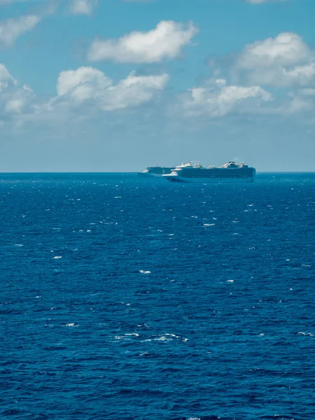 Bimini Μπαχάμες Μαρτίου 2020 Κρουαζιερόπλοια Καραντίνα Στον Ωκεανό Ηλιόλουστο Καιρό — Φωτογραφία Αρχείου