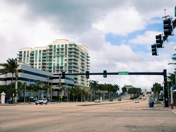 Fort Lauderdale Usa März 2020 Blick Auf Den Autoverkehr Der — Stockfoto