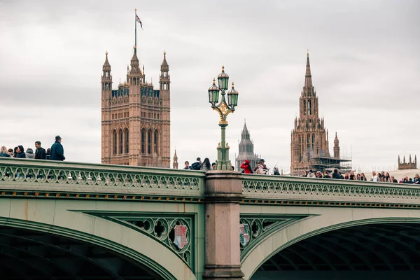 Londen November 2020 Uitzicht Het Paleis Van Westminster Bij Bewolkt — Stockfoto