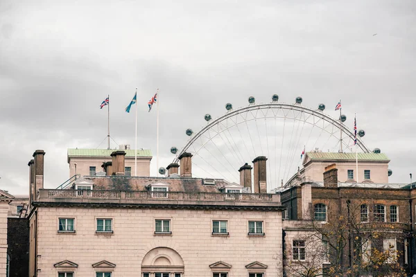 Ver London Eye Rueda Del Milenio Desde Distancia — Foto de Stock