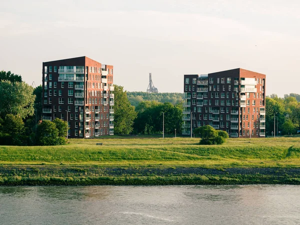 Rotterdam Nizozemsko Května 2020 Večerní Pohled Infrastrukturu Nákladních Přístavů Výletní — Stock fotografie