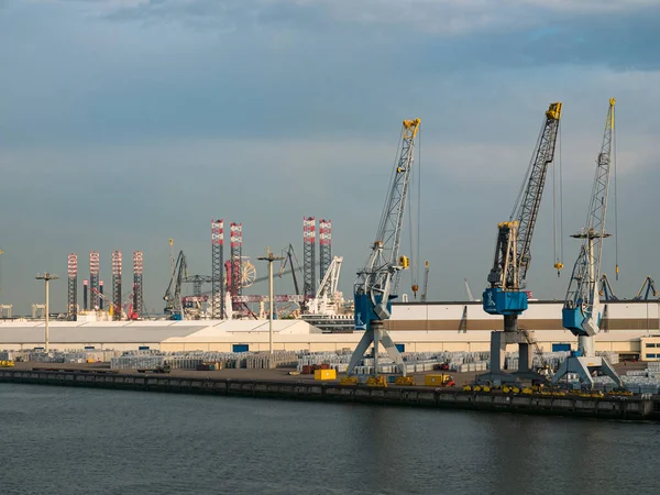 Rotterdam Países Bajos Mayo 2020 Vista Nocturna Infraestructura Los Edificios — Foto de Stock