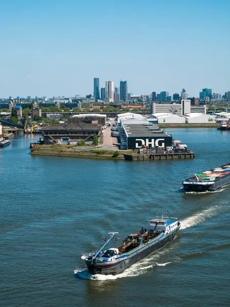 Rotterdam Hollanda Mayıs 2020 Yolcu Gemisinin Kargo Limanı Altyapısı — Stok fotoğraf