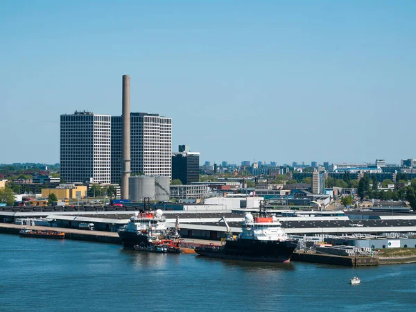 Rotterdam Hollanda Mayıs 2020 Yolcu Gemisinin Kargo Limanı Altyapısı — Stok fotoğraf