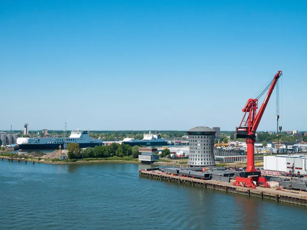 Rotterdam Países Bajos Mayo 2020 Vista Infraestructura Los Edificios Del — Foto de Stock