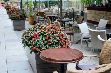 Yaz aylarında boş sokak Restoran