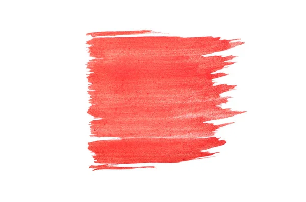 A piros ecsettel kenet fehér háttér Stock Kép