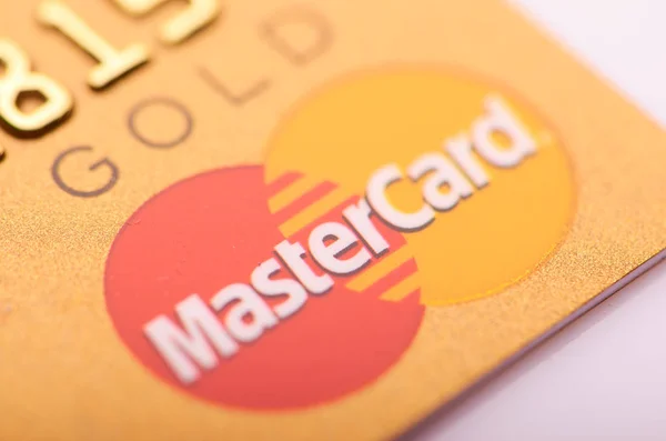 Karta MasterCard gold Stock Obrázky