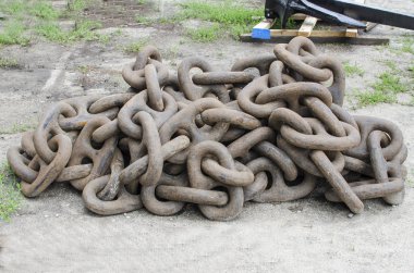 Yakın çekim Kazıklı çapa Zinciri