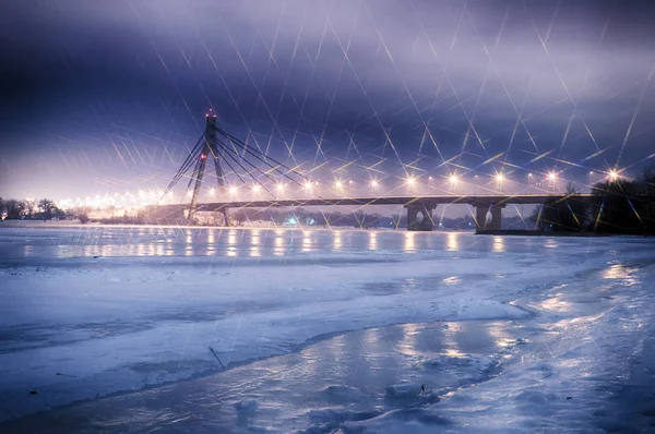Moscow bridge in Kiev — Stock Photo, Image