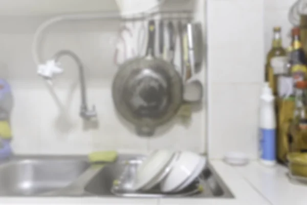 Abstrakte Unschärfe des Küchenhintergrundes für Disply oder Montage — Stockfoto