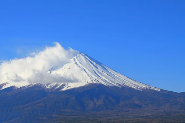 Montanha fuji marco do japão no céu azul — Fotografia de Stock