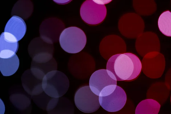 Abstract light bokeh blue and pink color on black background — Stock Photo, Image