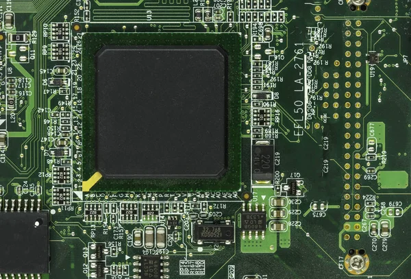 A makró alaplap és a processzor chipset arca — Stock Fotó