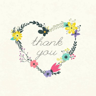 Pastel çiçek ile vektör çelenk.