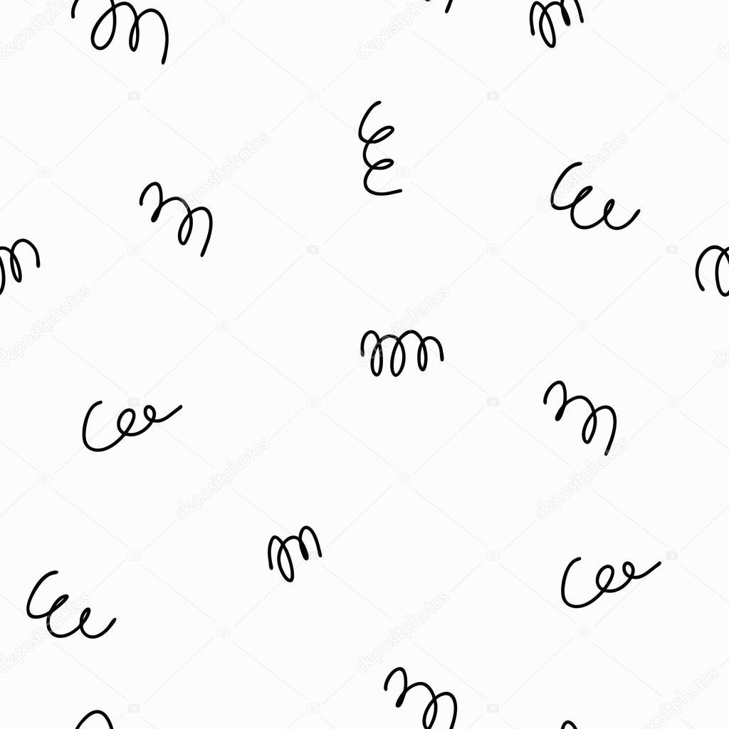 Seamless pattern with hand drawn elements. Vector illustration for card, print on clothes.