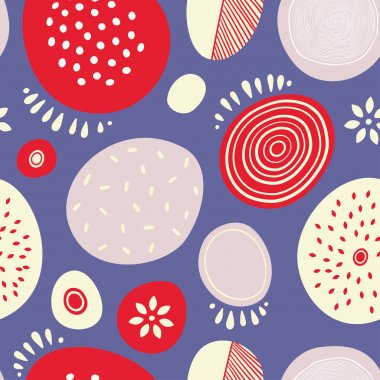 Daireler ile sorunsuz soyut vektör desen. Kartlar, Davetiyeler, albümleri, arka planlar ve scrapbooks için.