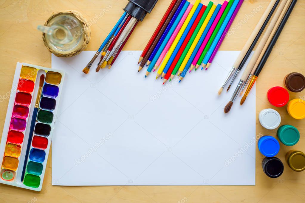 Simple Drawing Of Sketching Supplies for Girl