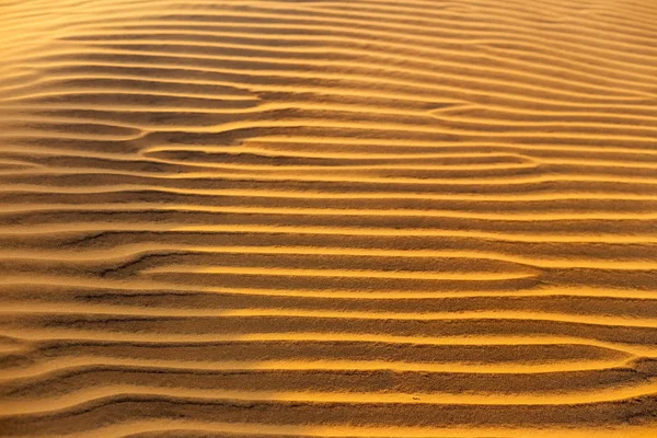 Texture jaune des dunes ondulées sablonneuses — Photo